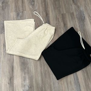 aerie offline wide leg fleece sweatpants bundle